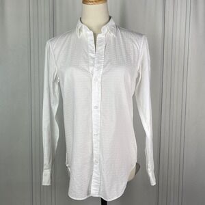 Frank & Eileen - Frank Button-Up Shirt - Waffle Weave - White - 100% Cotton - XS